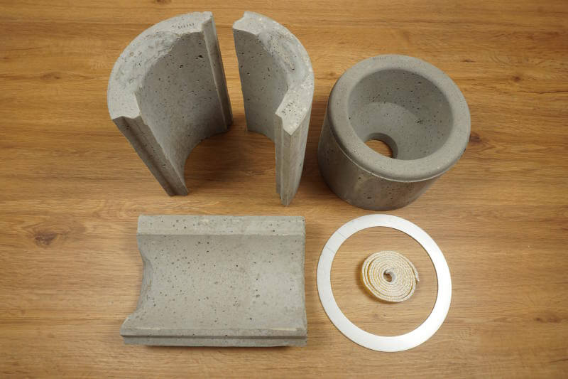 Betonflammrohr komplett