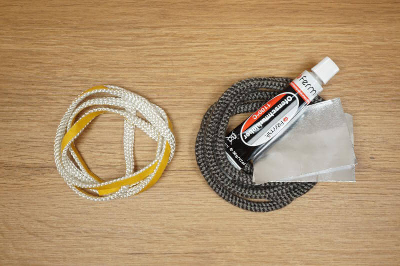Dichtungs-Set mit Flachdichtung selbstklebend und Runddichtschnur 6mm