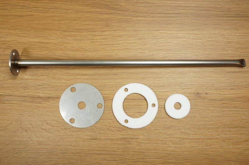 Schutzrohr Feuerraumfuehler + Adapterplatte + 2 Dichtungen