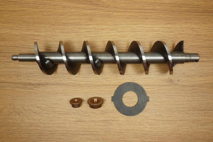 Förderschnecke mit Bronzelagern und Zentrierplatte