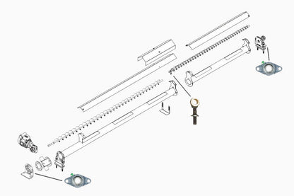 Lager-Set Raumentnahmeschnecke LS121-RS Zeichnung