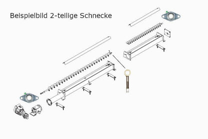 Lager-Set Raumentnahmeschnecke kastenförmig LS310-RS-1 Zeichnung